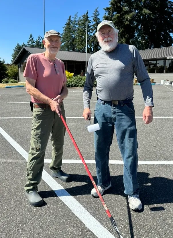 Bob with Jim Swan, in his first post-Board volunteer effort
