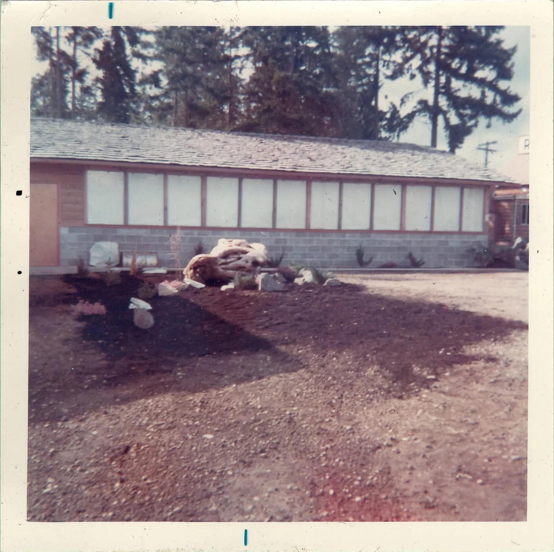 The newly built hall in the 1960s