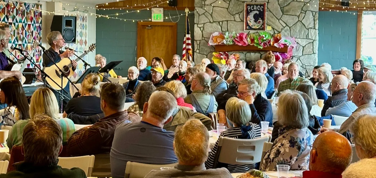 A full house at the Hall enjoying live music