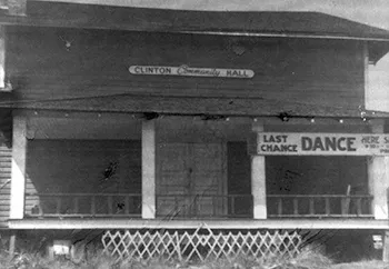 The original hall with its East Chance Dance sign